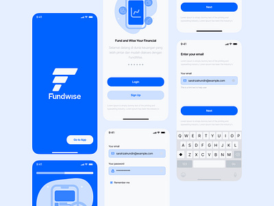 Fundwise - Finance Mobile App branding design figma finance graphic design illustration logo mobile mobile finance ui ux vector