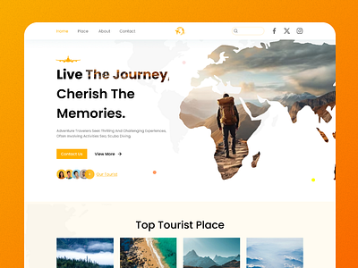 Travel Landing page UI Design appdesign branding dailyui design dribbble interfacedesign landing page landingpage travel ui uidesign uiux userexperience uxdesigner webdesigner website