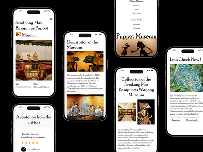 Sendhang Mas Banyumas Puppet Museum Website Design art branding design graphic design mobile museum page phone product design ui ui design uidesign uiinspiration uitrends uiux uiuxdesign uiuxtrend uiuxtrends webdesign website