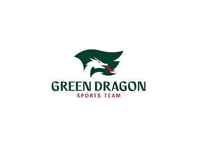 Green Dragon sports team brand branding design dragon graphic design green identity logo logotype sports team