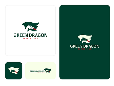 Green Dragon sports team brand branding design dragon graphic design green identity logo logotype sports
