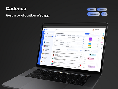 Cadence : Resource Allocation Webapp allocation b2b client dashboard design hr proejcts resource saas sales ui ux web webapp