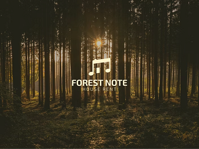 Forest Note house rent brand branding design forest graphic design home house identity logo logotype music note rent