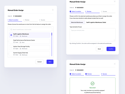 Popup with Stepper blue border button close drag drop integration dropshadow e commerce admin experience multi step process popup design stepper component stepper popup user journey enhancement ux design ux research visual design visual hierarchy design