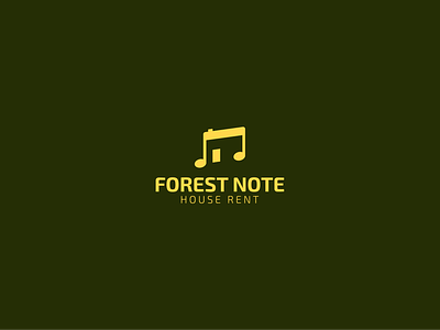 Forest Note house rent brand branding design forest graphic design home house identity logo logotype music note rent