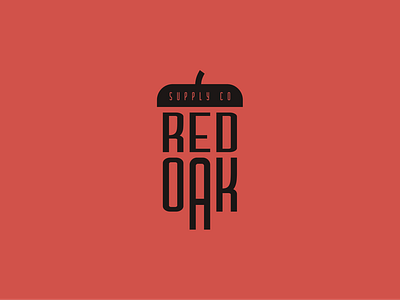 Red Oak supply co brand branding delivery design graphic design identity logistic logo logotype oak red supply