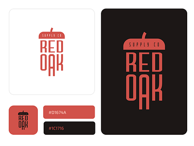 Red Oak supply co brand branding delivery design graphic design identity logo logotype