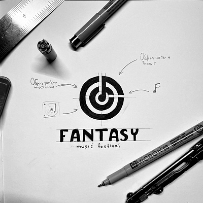 Fantasy music festival brand branding design graphic design identity logo logotype vinyl player