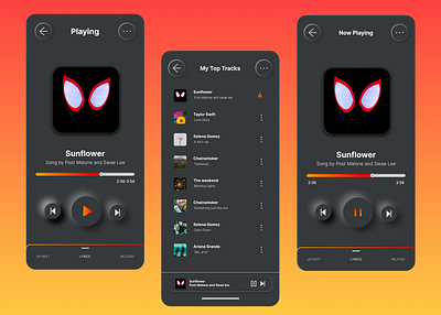 Music App Player Neumorphism Style product designi prototyping ui uiux wireframing