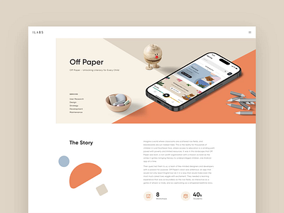 Case study: Off Paper | Interactive Labs app case study charity children design eddie luong education english game gamify interactive labs learning literacy non profit product ui ux web design website