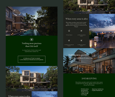 Real Estate Website landing page design branding landing page design logo real estate ui