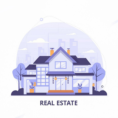 Real estate illustration branding graphic design logo motion graphics ui