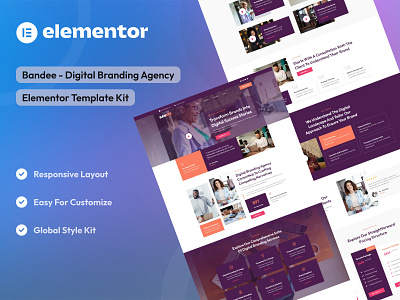 Digital Branding Agency Elementor Template Kit branding agency creative agency design digital agency digital branding elementor template kit elementor ui design ui uidesign uikits uiux webdesign website agency website design