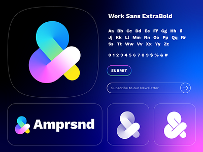 Digital Ampersand Style Guide 3d brand identity branding crypto cyber for sale unused buy gradient logo modern presentation sass symbol tech web3