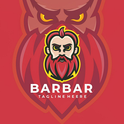 Vector logo for Barbar illustration. branding logo ui