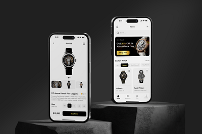 Watch Store App app appdesign application clean consept custom design designer light minimal store ui uiapp uiux uix watch watchapp watchstore