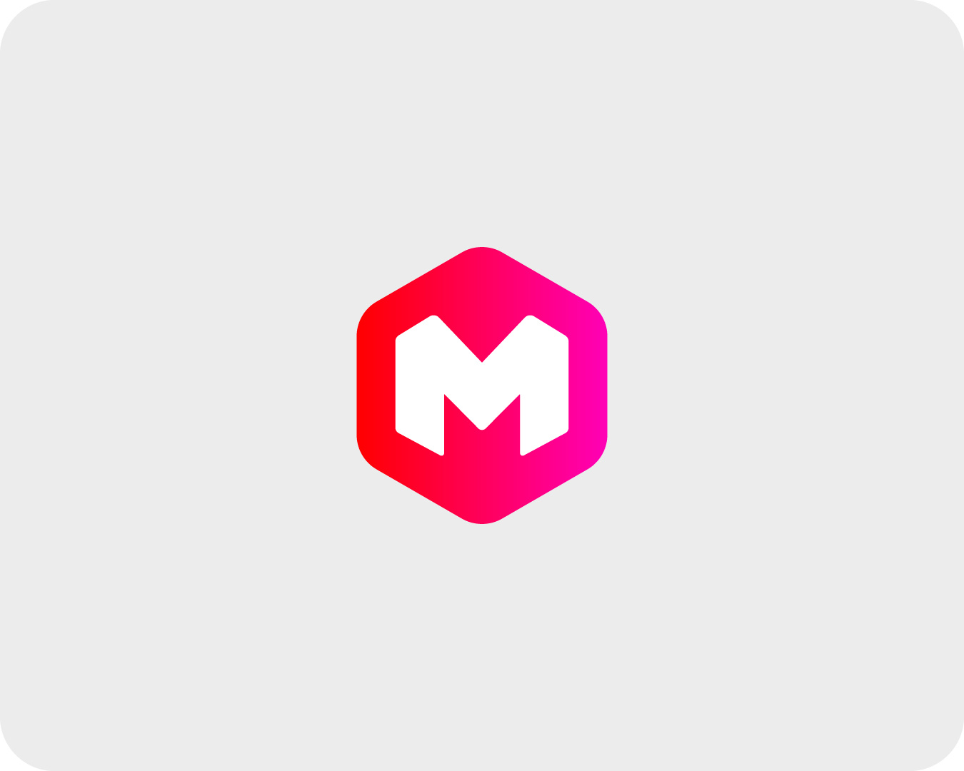 Letter M logo app branding design flat gradient graphic design hexagon icon illustration letter logo logodesign logotype m minimalist sign typography vector
