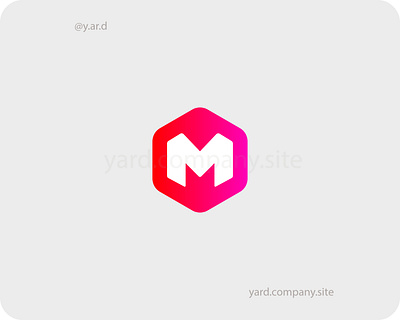 Letter M logo branding flat graphic design hexagon icon letter logo logodesign logotype m minimalist sign vector