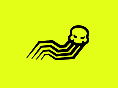Jellyfish Skull Logo brand branding death for sale jellyfish logo mark nagual design skull