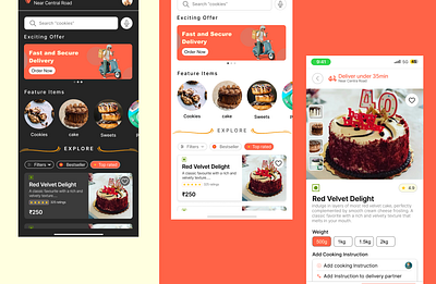Bakery Shop Mobile UI graphic design ui ui challenge