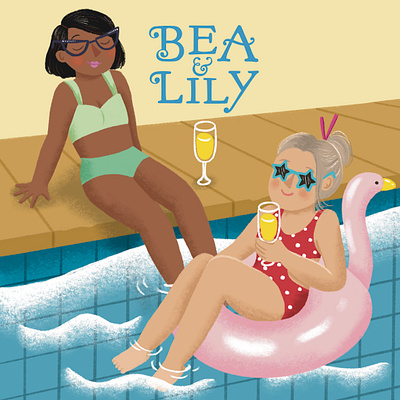 Bea and Lily childrens book free illustration logo