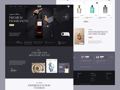 Ecommerce - Landing Page ecommerce figma flavor landing page online shop parfum shopify shopify website store ui web web design website