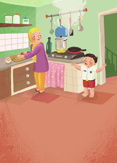 Calakan Aksara Sunda childrens book digital drawing illustration