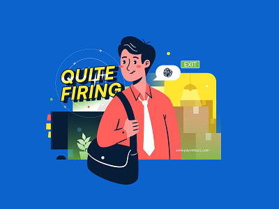 Quite Firing artwork character design flatdesign graphic design illustration illustrator jobs ui vector