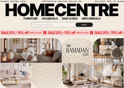 Furniture Online Store Hero-Section concept design figma ui ux website