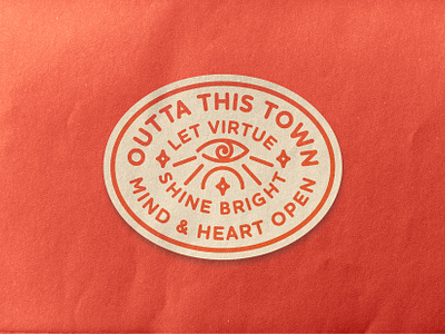 LET VIRTUE SHINE BRIGHT ✨🌀 badge bold branding creative graphic design lockup mark outta this town typography