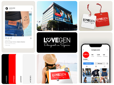 Lovegen Branding banners design brand design brand development brand sign branding business email fashion fashion advertising fashion branding figma graphic design identity creation logo logo type newsletter social media socialmedia visual identity website banners