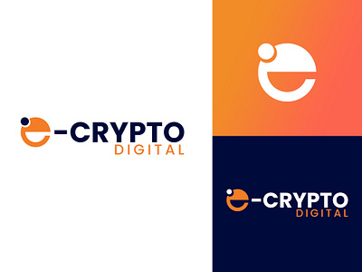 E-Crypto Digital Branding/Logo Design circle logo crypto currency logo crypto logo e logo letter e logo nft logo