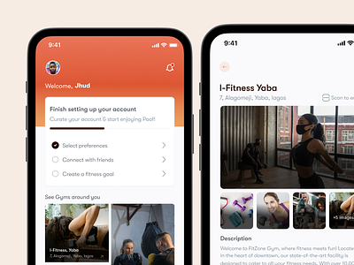 Fitness Subscription mobile App app mobile ui ux