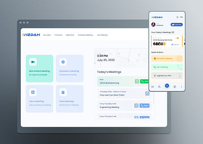 Virtual Meeting Platform UI/UX Design mobile mobile app ui ux virtual meeting web web app