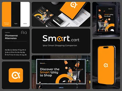 SmartCart - E-Commerce Branding aesthetic logo ai ai branding brand brand design brand ideas brand identity branding clean design e commerce e commerce branding e commerce logo graphic design logo logo design minimalist logo modern modern logo orange logo startup branding