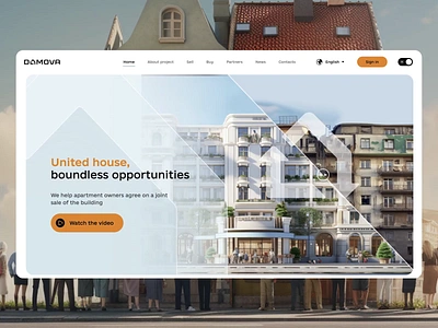 Branding & Promo website for Domova brand identity branding building dark theme desktop design houses platform design property design real case real estate real estate brand identity real estate logo real estate ui design real estate website site development user experience user interface ux design web design wordpress website