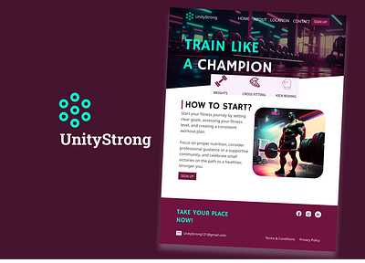 UnityStrong Gym figma ui ux web design