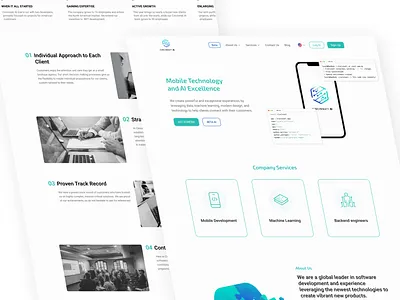 Landing pafe for Software agency agency anim branding design landing page sofware ui ux web website