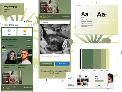 UI for baby sitting application ui