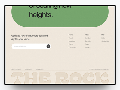 The Rock Club - Website Footer Design branding club design fitness footer graphic design landing page ui web design website