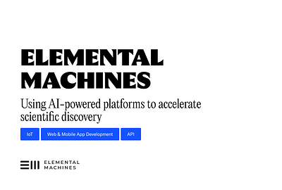 Elemental Machines – Design for AI-powered scientific platform app design ui ux web design