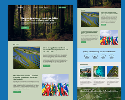 ClimaMate - Hope & Action Against Climate Change climatechange colorpsychology designforgood environmentalawareness greentech sustainabledesign uiux webdesign