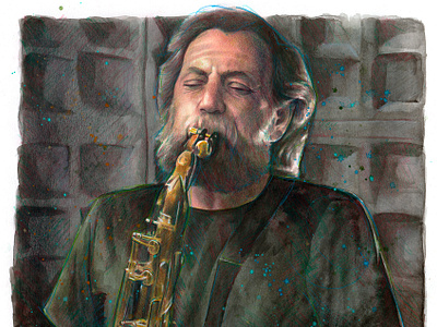 Realistic portrait of a saxophonist musicianportrait saxophone saxophonist saxophonistdrawing saxophonistportrait