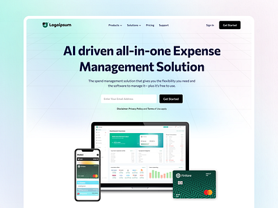 Fintech Landing Page Design best ui design creative design design fintech interface design trending ui ui uidesign ux design website concept