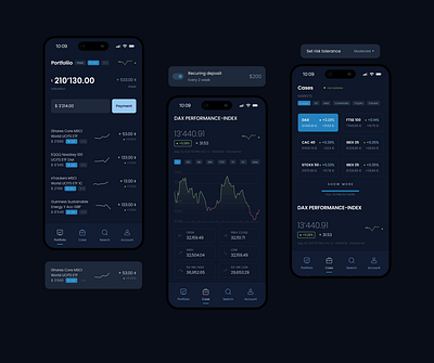 Trader APP app darkmode design graphic design trader app ui ux