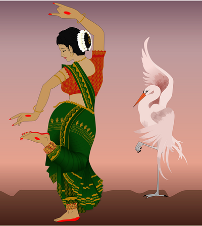 Dance of Chilika artwork dance digital art illustration indian traditional