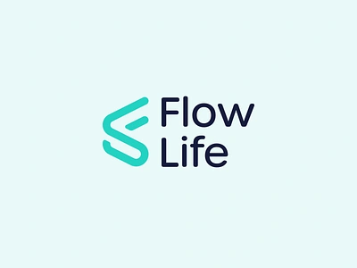 FlowLife Logo Design abstract brand branding coaching consultancy corporate flow health identity improvement letter f letter l life logo design logomark modern movement simple symbol wellness