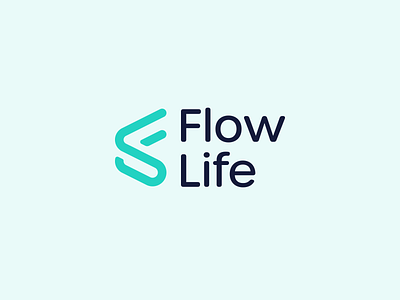 FlowLife Logo Design abstract brand branding coaching consultancy corporate flow health identity improvement letter f letter l life logo design logomark modern movement simple symbol wellness