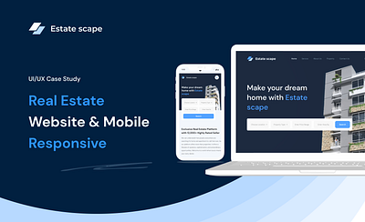 Real Estate Website Case Study buying selling case study estate scape landing page mock up property real estate ui user research website wireframe