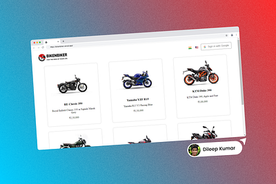 BikenBiker - Next JS Website Concept graphic design interface next js ui design website